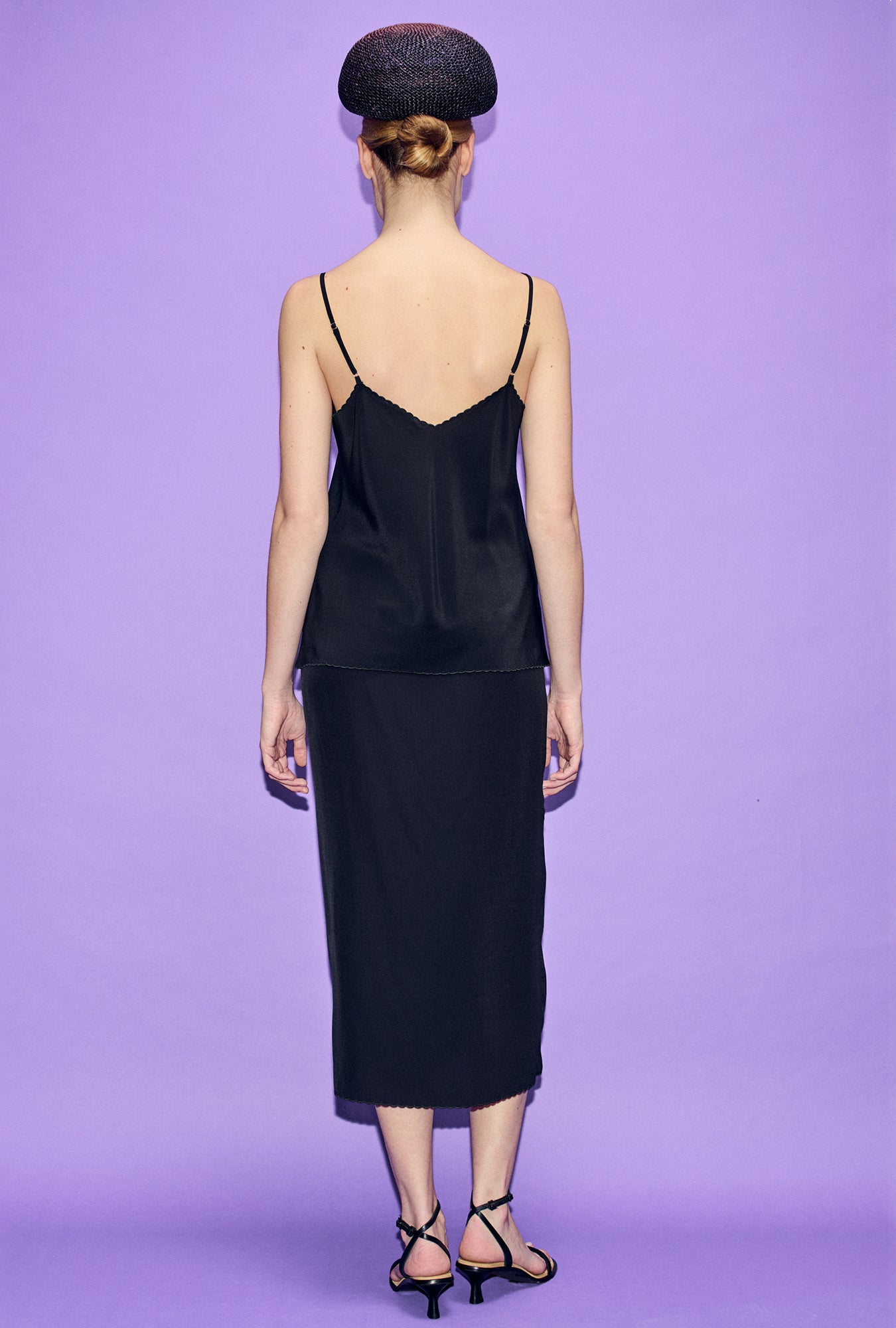 CDC Bias Cut Cami Black