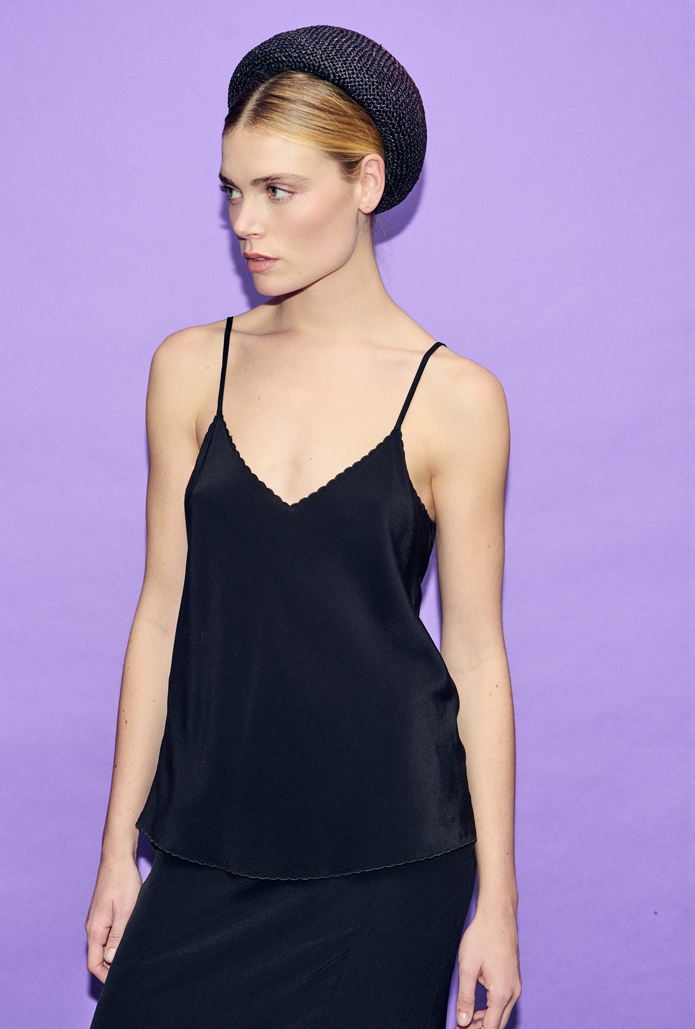 CDC Bias Cut Cami Black