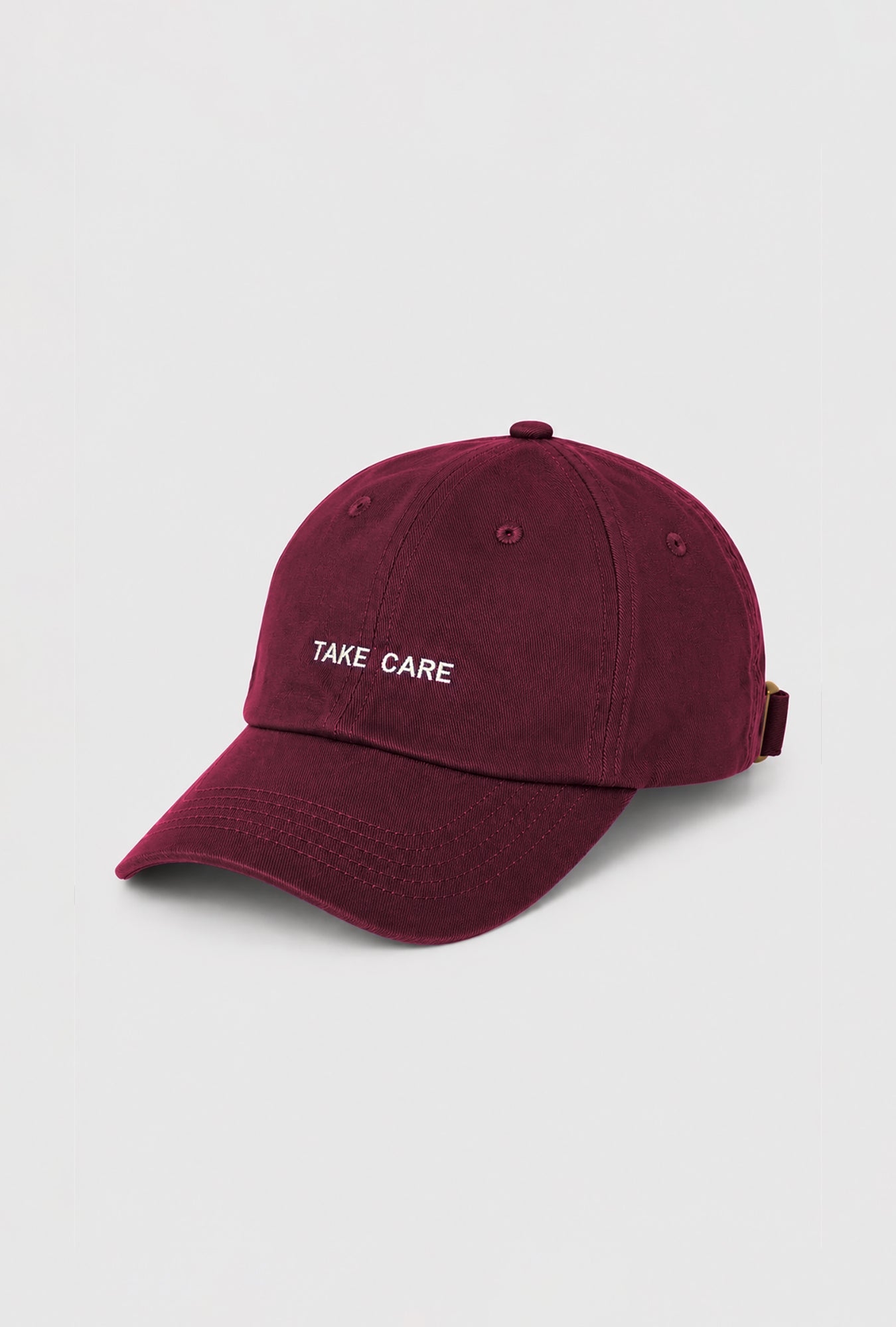 Dad Hat Take Care Maroon
