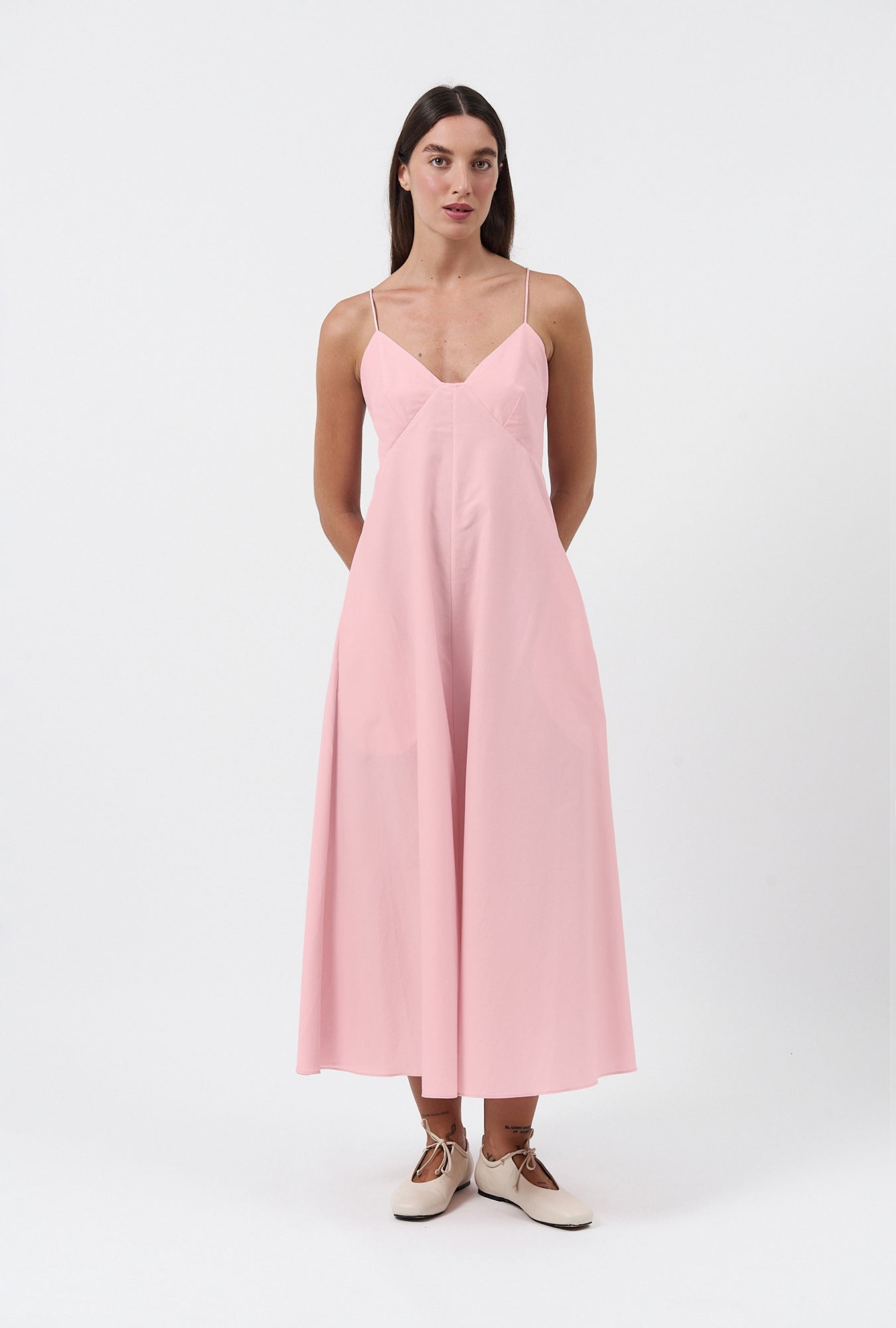 Long Maxi Dress Vintage Pink