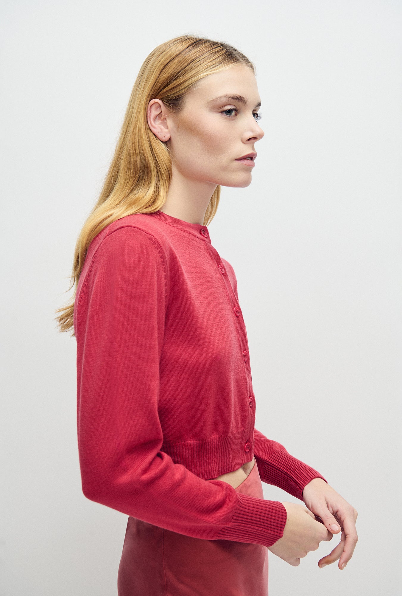 Cropped Cardigan Blush