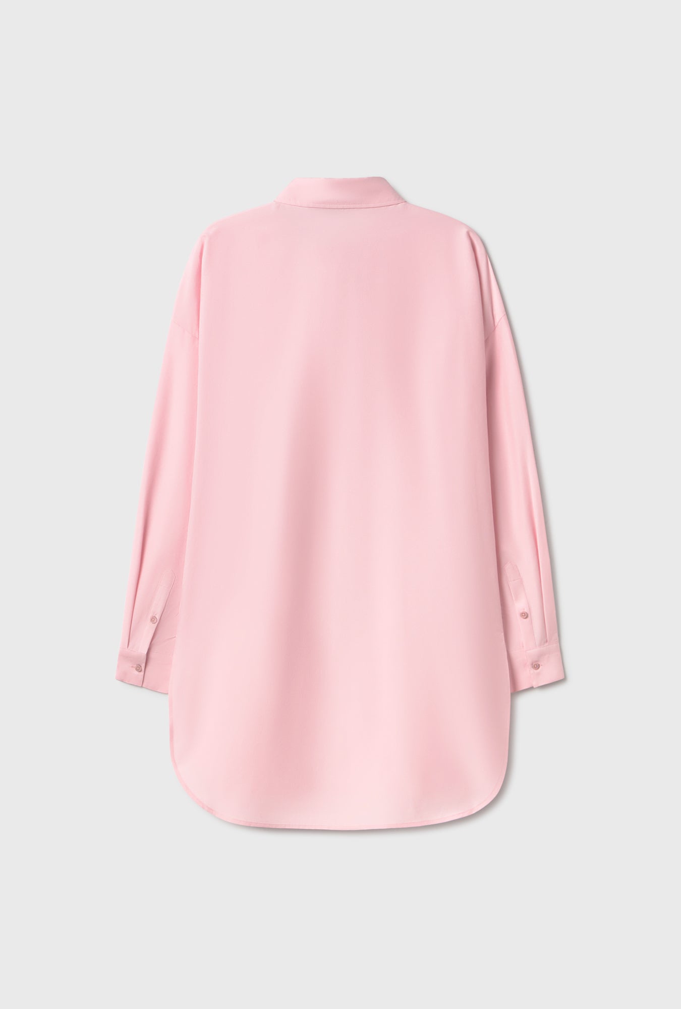 Cotton Silk Round Shirt Vintage Pink