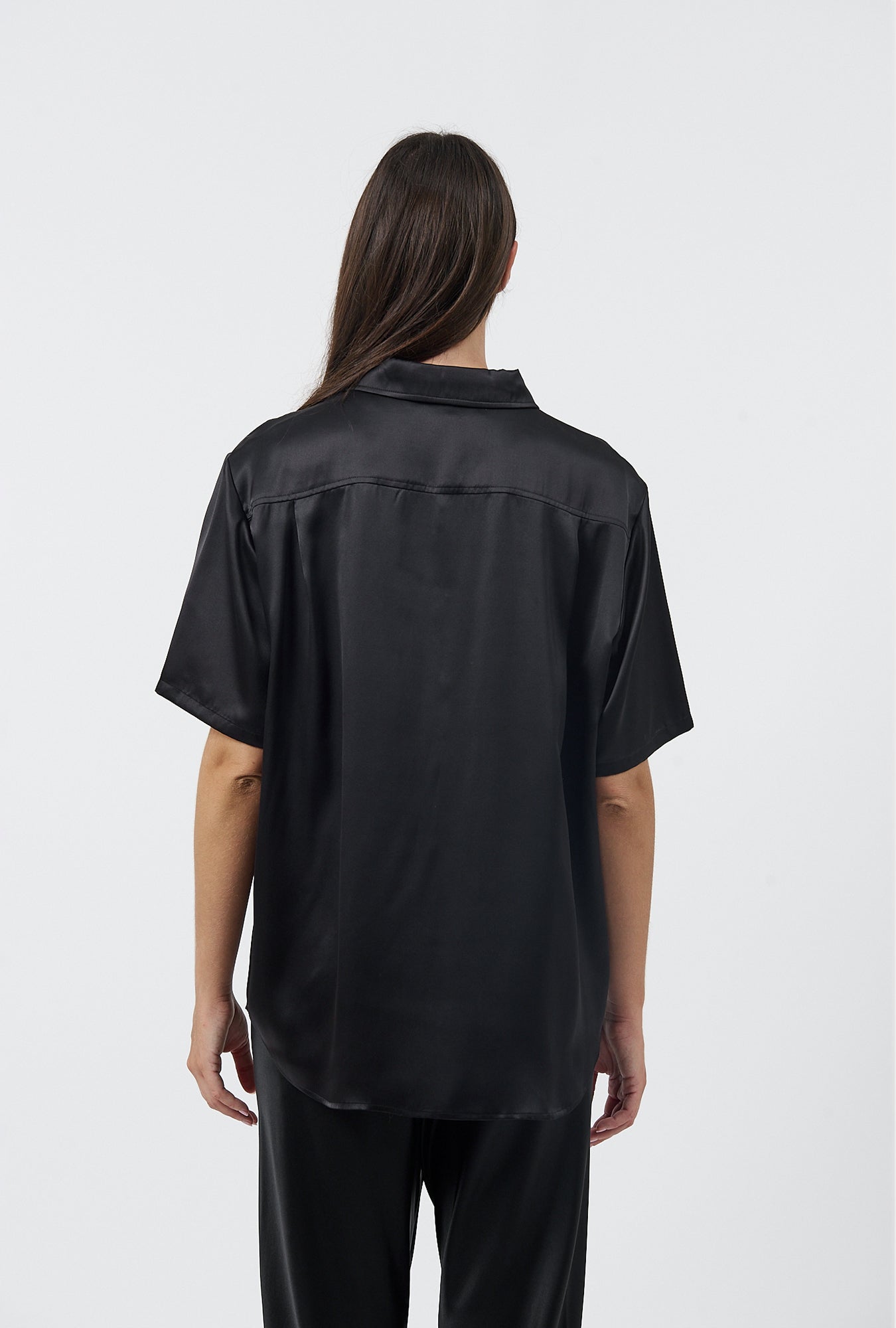 Short Sleeve Boyfriend Shirt Iris